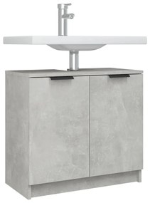 Mobile bagno grigio cemento 64,5x33,5x59cm in legno multistrato