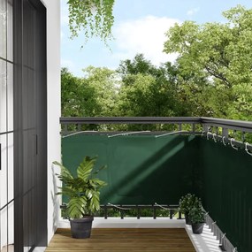 Paravento Balcone Verde Scuro 75x700 Cm 100% Poliestere Oxford /