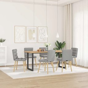 Sedie Da Pranzo 6 Pz Grigio Nuvola İn Tessuto /