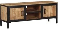 Mobile Porta TV 110x30x40 cm in Legno Massello di Mango Grezzo 374082