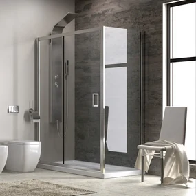 Kamalu - Box doccia 110x70 cm vetro trasparente altezza 180cm K410NS