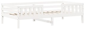 Giroletto con tetto bianco 75x190 cm legno massello di pino