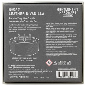 Candela di soia profumata tempo di combustione 40 h Leather &amp; Vanilla - Gentlemen's Hardware