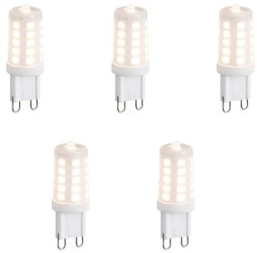 Set di 5 lampadine LED G9 dimmerabili a 3 fasi opale 3W 250 lm 2700K