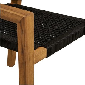 Sedia da esterno nera in legno massiccio Anzio – House Nordic