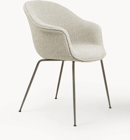 Sedia con braccioli in bouclé Bat