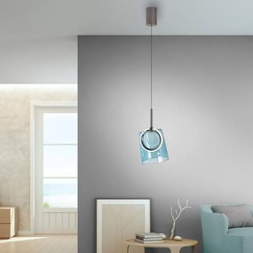 Lampadario LED design Zula nero Ø15.8cm, luce calda 800 lumen, PAUL NEUHAUS