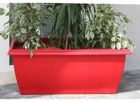Vaso Riviera Rosso Plastica Rettangolare 80 x 40 cm 80 x 40 x 32 cm