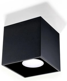 Plafoniera da Soffitto in Alluminio QUAD 1 GU10 Nera da Interno