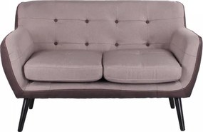 Divano 2 posti 130 cm - tessuto Tortora imbottito ELLEN