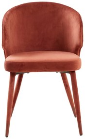 Set di sedie da pranzo rosso chiaro in imbottito 2 pz Kosaka – Light &amp; Living