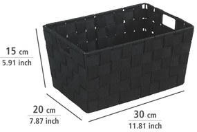 Cestino nero , 20 x 30 cm Adria - Wenko