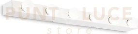 Prive' applique 6 luci attacco e14 bianco 60,5cm