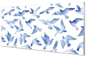 Quadro acrilico Uccelli dipinti 100x50 cm