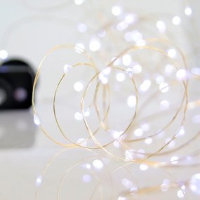 Mini LED 8 GIOCHI DI LUCE 15m Cavo ARGENTO IP44-1752296618 Colore Bianco Freddo 7500 - 8500 °K