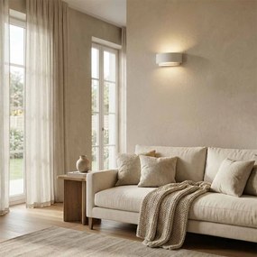 Applique da Parete G9 Semicircolare in Gesso Pitturabile