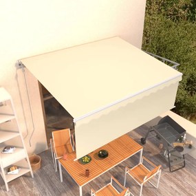Tenda Retrattile Automatica Con Parasole 4,5x3 M Crema /