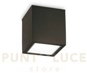 Techo square faretto da soffitto per esterno ip54 1 luce gu10 9cm nero