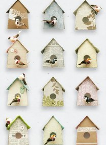 studio ditte Carta da parati Birdhouse - Birdhouse