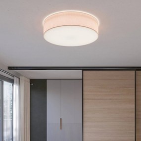 Plafoniera soffitto Rondo TK Lighting, dimmerabile, Crema / Ambra, Camera da letto, Tessuto / Stoffa / Seta, Moderno, Plafoniera