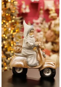 Decorazione natalizia 33 cm Babbo Natale in moto