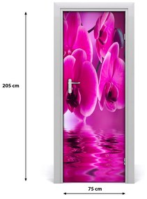 Sticker porta Orchidea rosa 75x205 cm