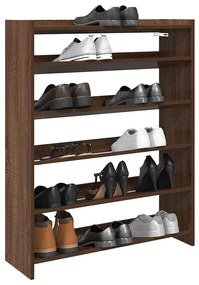 Scarpiera Rovere Marrone 80x25x100 Cm İn Legno Multistrato /