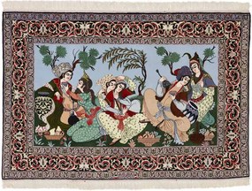 Isfahan Tappeto persiano 110 x 170 Blu (Iran) Annodato A Mano
