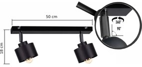 Luce Spot SIMPLY BLACK 2xE27/60W/230V