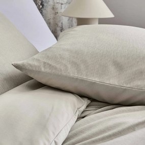 Set copripiumino e federa beige in microfibra per letto matrimoniale ed esteso 240x220 cm Azura – douceur d'intérieur