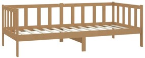 Dormeuse marrone miele in legno massello di pino 90x200 cm