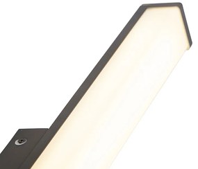 Lampada da parete moderna per bagno nera 62 cm IP44 - Cascada