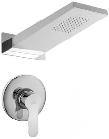 Set doccia con miscelatore Paffoni Blu e soffione a sbalzo 22x50 cm