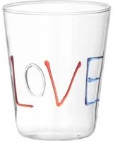 Bicchiere scritta Love in vetro borosilicato, da 380 ml