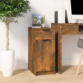 Armadietto Scrivania Rovere Fumo 33,5x50x75cm Legno Multistrato /