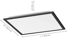 Leuchten Direkt 14755-18-Plafoniera LED dimmerabile FLAT LED/28W/230V + TC