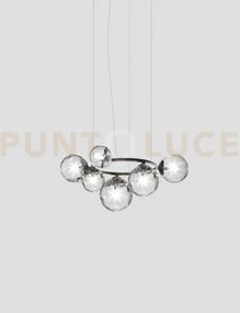 Puppet ring sospensione 7a cristallo trasparente nickel nero satina...