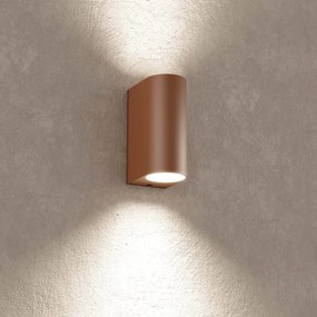 Applique da Esterno Bidirezione IP65 GU10 Stondata Corten - Mattone