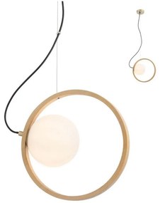 Redo 01-2319 - Lampadario a sospensione con filo KLEIDI 1xE14/28W/230V diametro 27 cm marrone