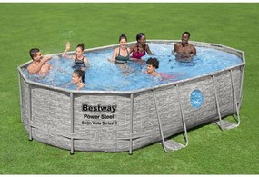 Piscina fuori terra tubolare BESTWAY Swimvista grigio L int 4.88 x 3.05 m