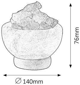 Rabalux 4097 - Lampada di sale FUJI 1xE14/15W/230V