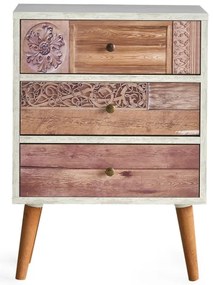 Cassettiera LIZA 68x50 bianco/marrone