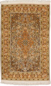 Cashmere Silk Tappeto orientale 150 x 90 Beige (Indian) Annodato A Mano