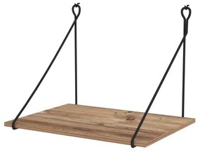 Tavolo da lavoro a parete TUNA 50x70 cm marrone/nero