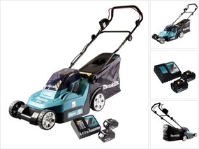 Rasaerba a batteria Makita DLM 432 RT2 36 V (2x 18 V) 43 cm senza spazzole + 2x batterie da 5,0 Ah + caricabatterie