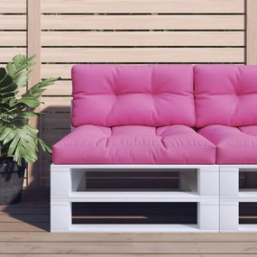 Cuscini Per Pallet 2 Pz Rosa İn Tessuto /
