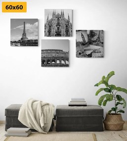 Set di quadri – Tocco di storia in bianco e nero