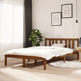 Giroletto Senza Materasso Ambrato İn Legno Di Pino 120x200 Cm /
