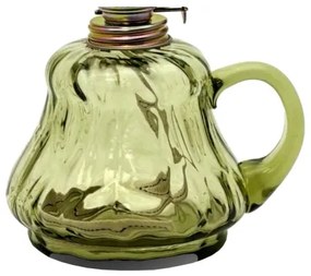 Lampada a olio TEREZA 34 cm verde foresta grande krakle