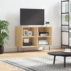 Mobile porta tv rovere sonoma 69,5x30x50cm in legno multistrato